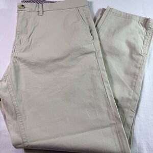 Ben Sherman Khaki Pants Sz 34 X 32 Slim Fit NWT $89 Flat Front Dinner Work